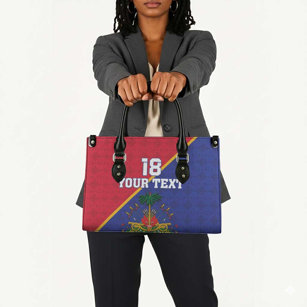 Custom Afro Haiti Football Leather Bag Les Grenadiers