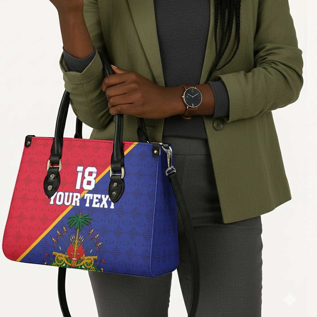 Custom Afro Haiti Football Leather Bag Les Grenadiers