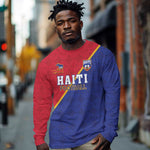 Custom Afro Haiti Football Long Sleeve Shirt Les Grenadiers - African Pride