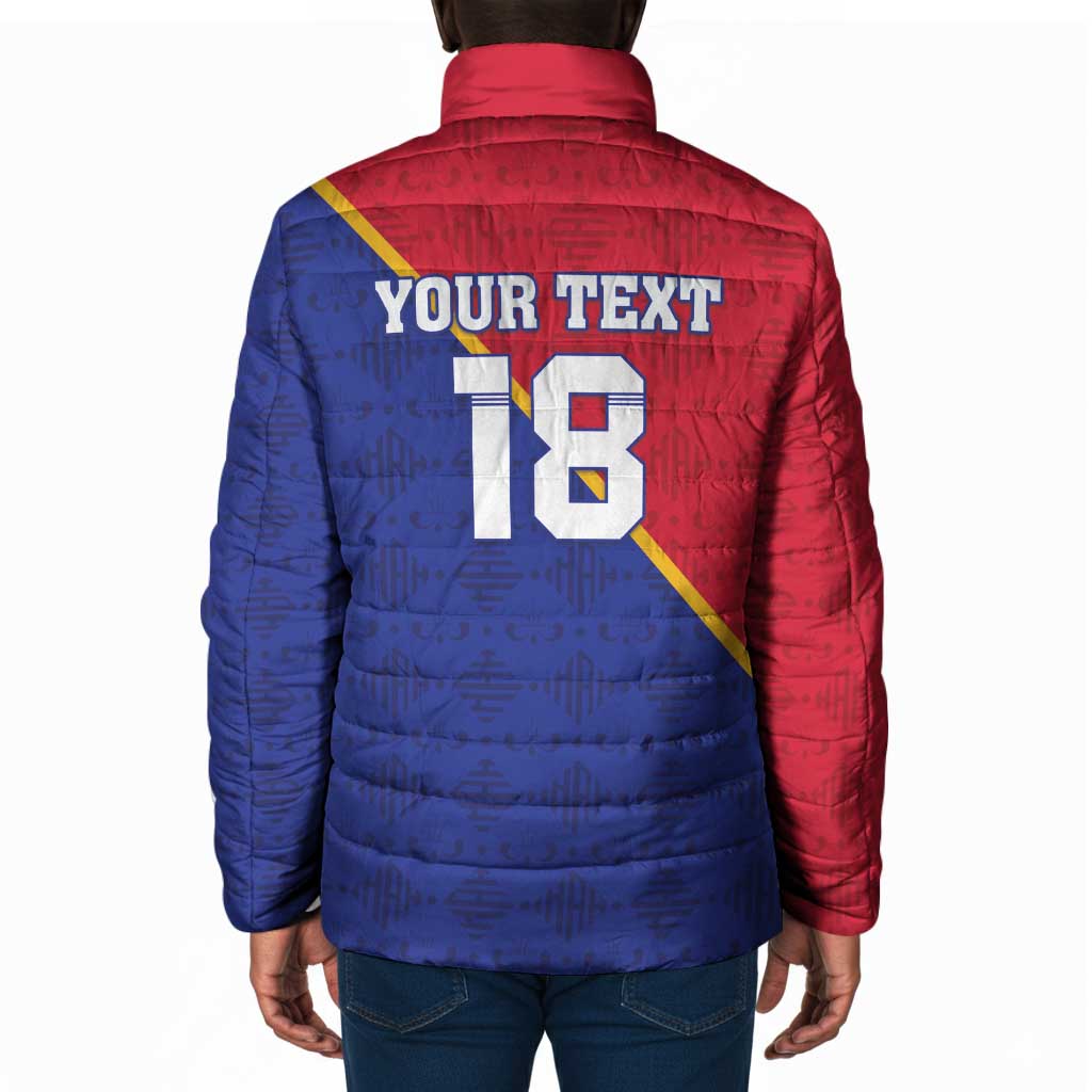 Custom Afro Haiti Football Padded Jacket Les Grenadiers