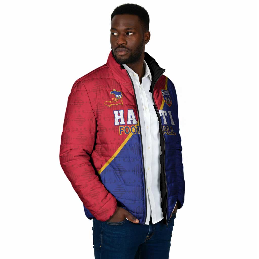 Custom Afro Haiti Football Padded Jacket Les Grenadiers