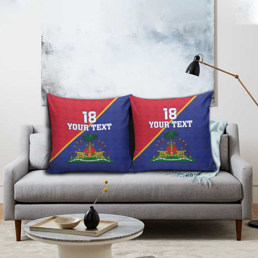Custom Afro Haiti Football Pillow Cover Les Grenadiers