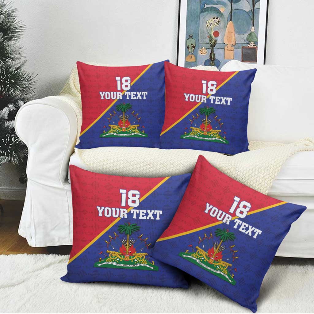 Custom Afro Haiti Football Pillow Cover Les Grenadiers