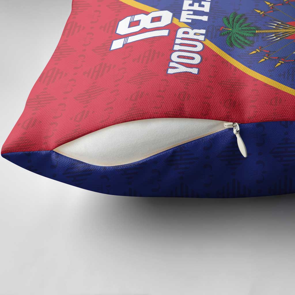 Custom Afro Haiti Football Pillow Cover Les Grenadiers