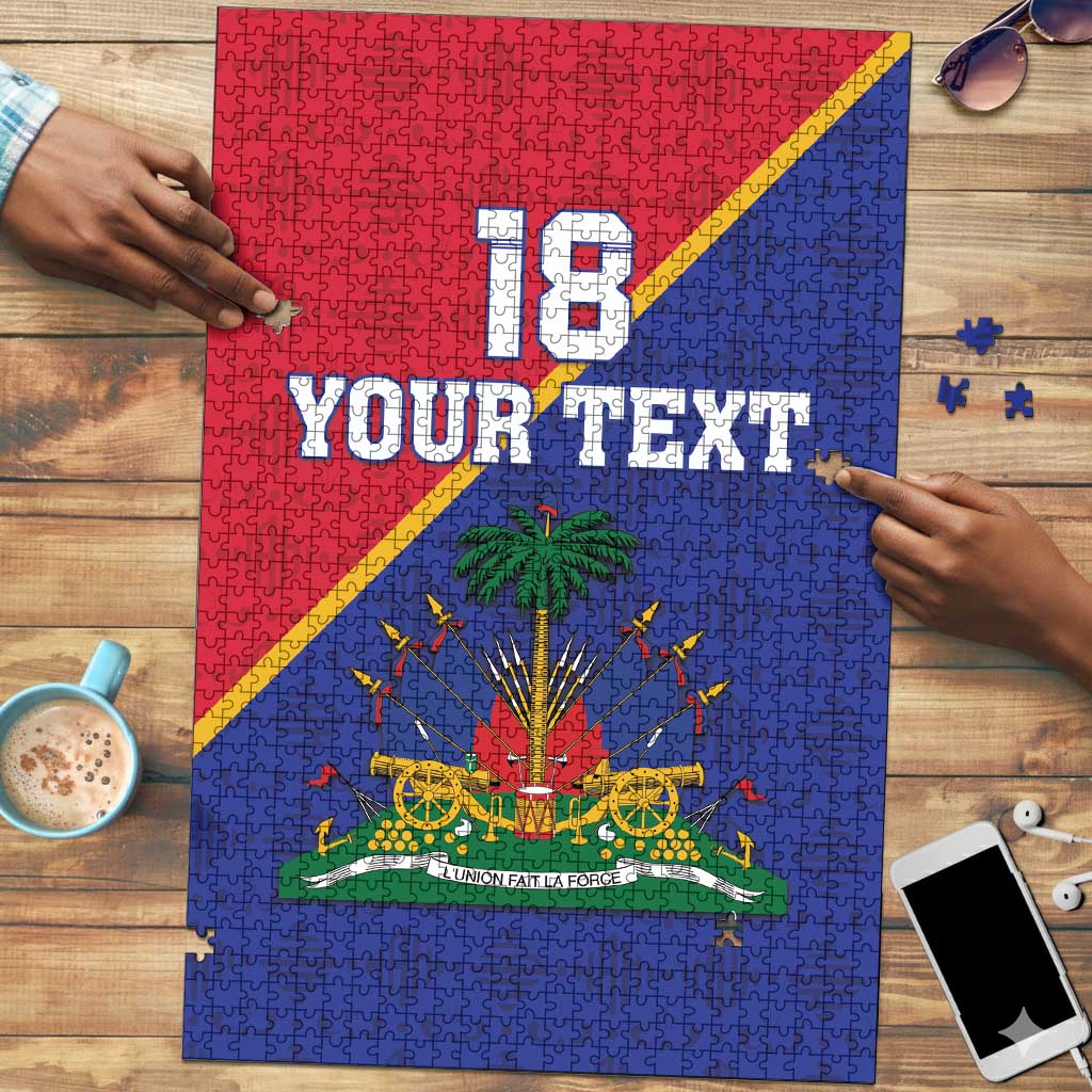 Custom Afro Haiti Football Puzzle Les Grenadiers