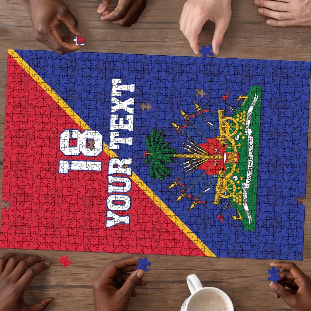 Custom Afro Haiti Football Puzzle Les Grenadiers