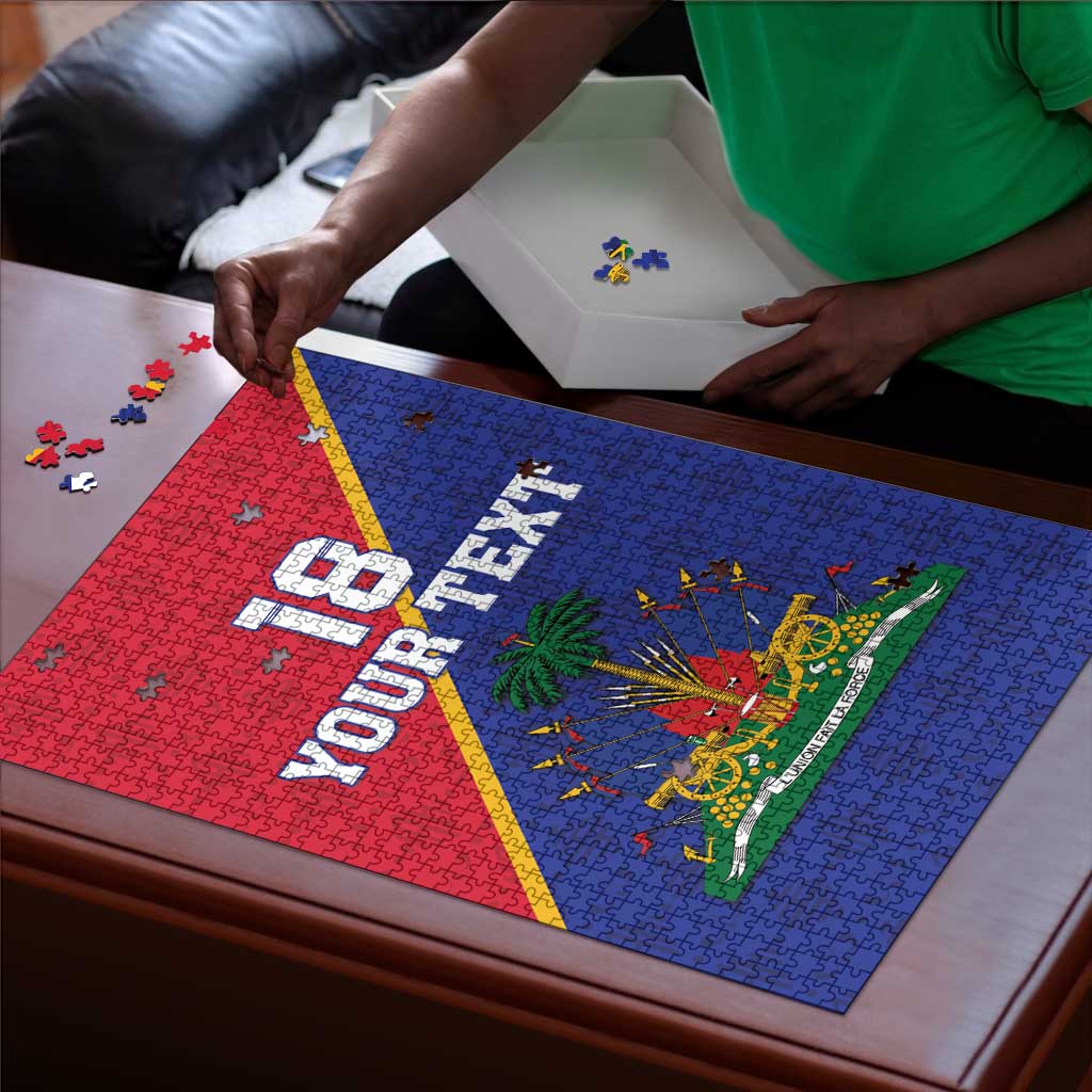 Custom Afro Haiti Football Puzzle Les Grenadiers