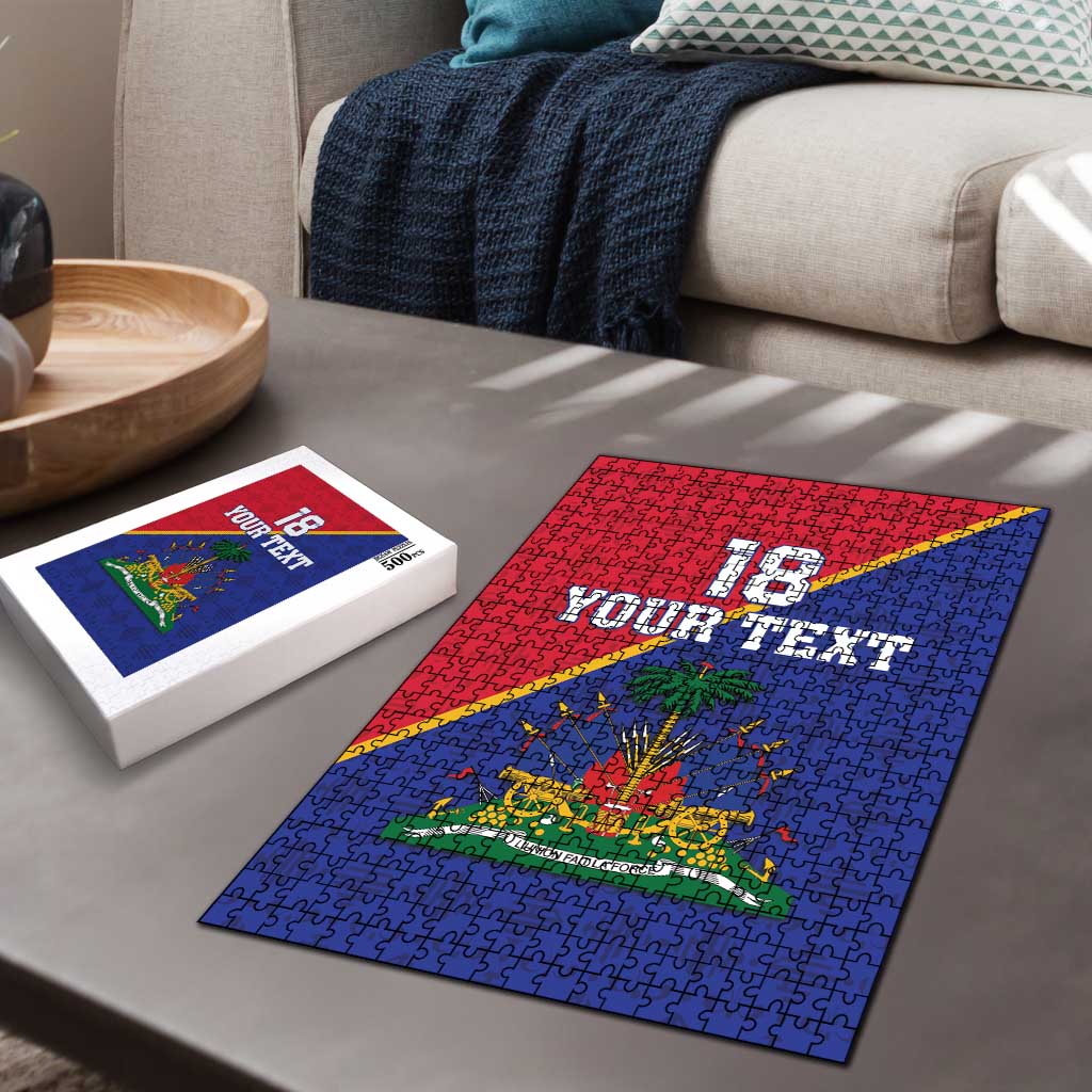 Custom Afro Haiti Football Puzzle Les Grenadiers