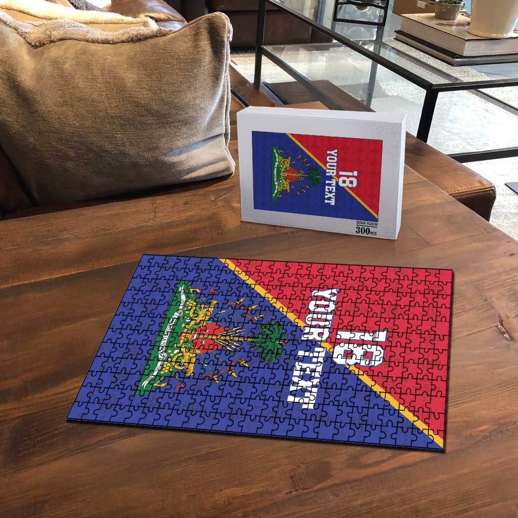 Custom Afro Haiti Football Puzzle Les Grenadiers