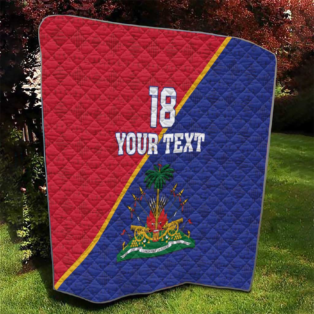 Custom Afro Haiti Football Quilt Les Grenadiers - African Pride