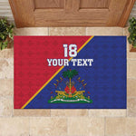 Custom Afro Haiti Football Rubber Doormat Les Grenadiers - African Pride
