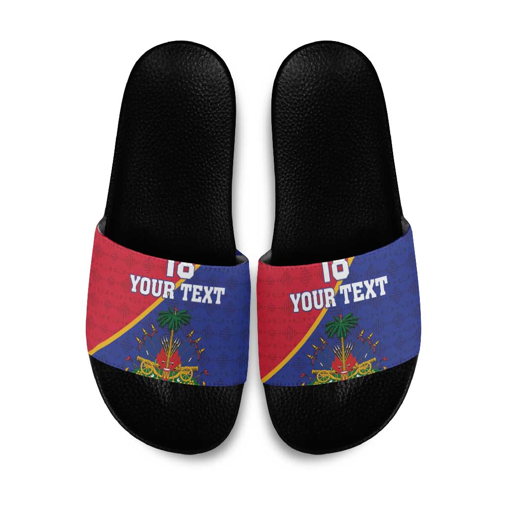Custom Afro Haiti Football Slide Sandals Les Grenadiers