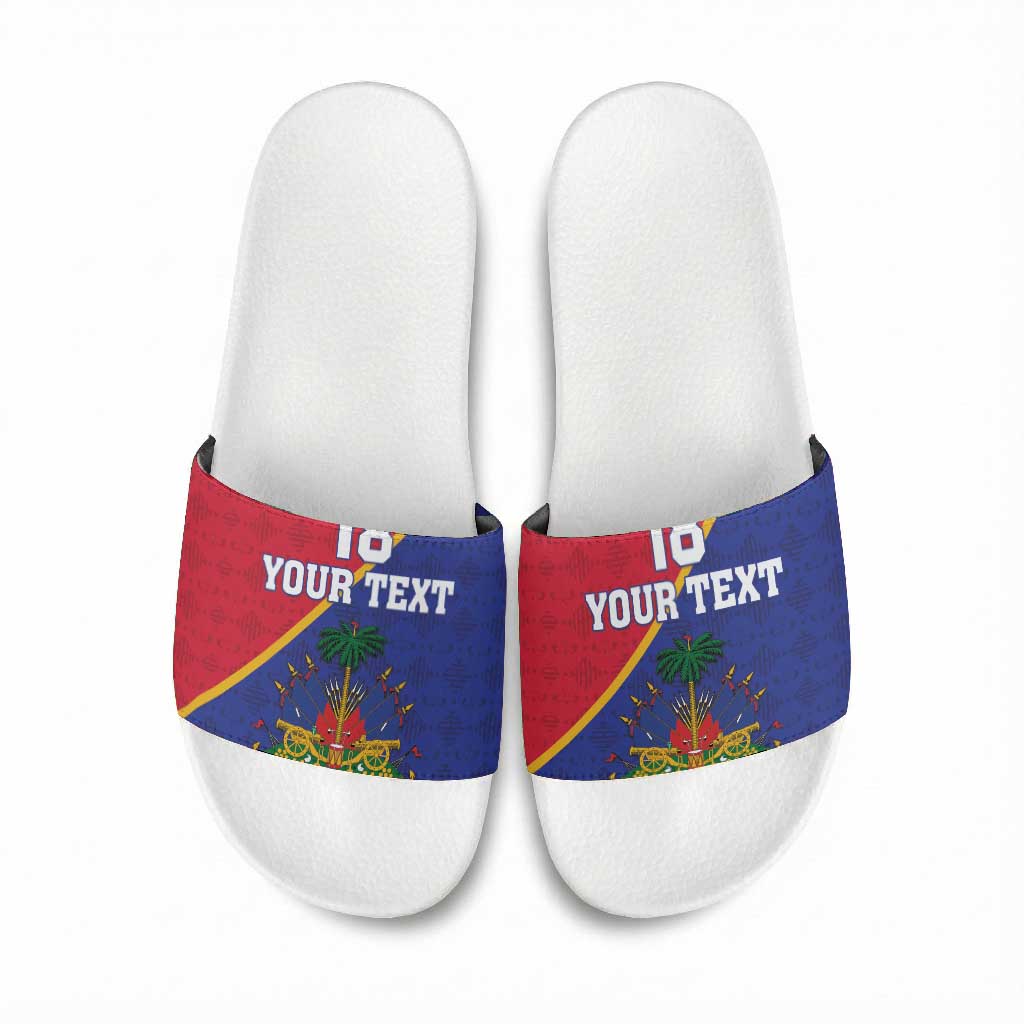 Custom Afro Haiti Football Slide Sandals Les Grenadiers