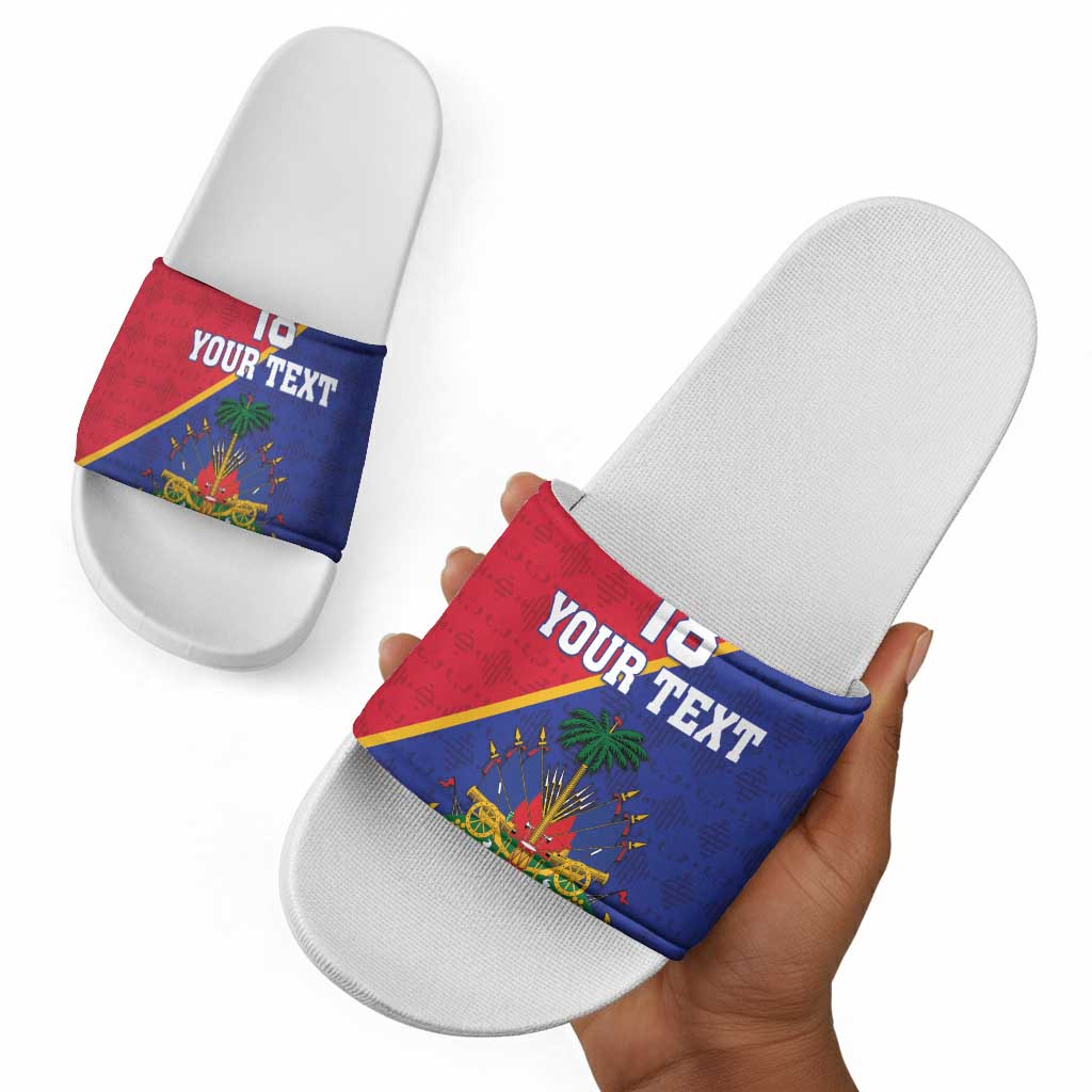 Custom Afro Haiti Football Slide Sandals Les Grenadiers
