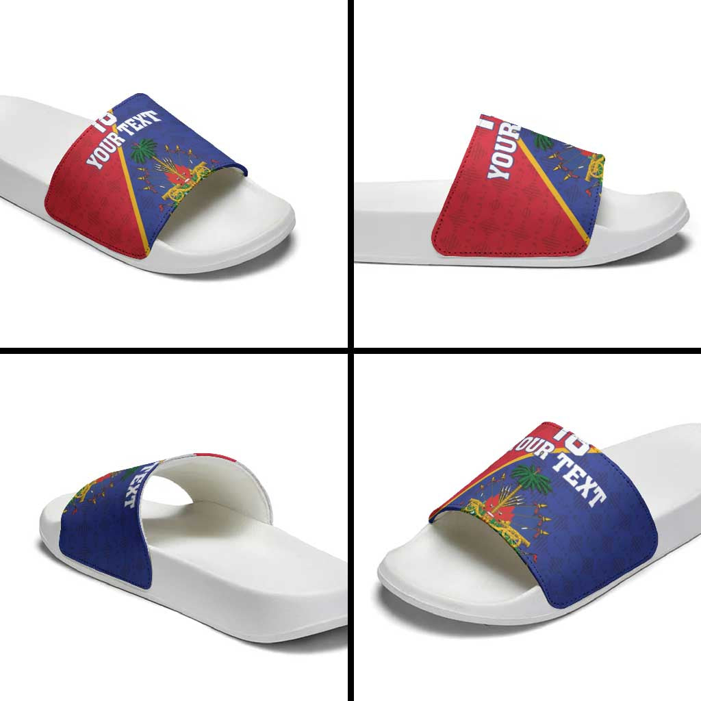 Custom Afro Haiti Football Slide Sandals Les Grenadiers