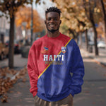 Custom Afro Haiti Football Sweatshirt Les Grenadiers - African Pride