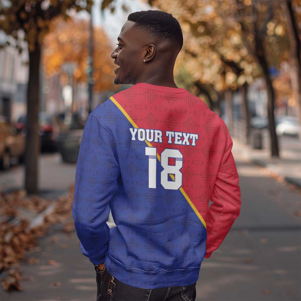 Custom Afro Haiti Football Sweatshirt Les Grenadiers - African Pride