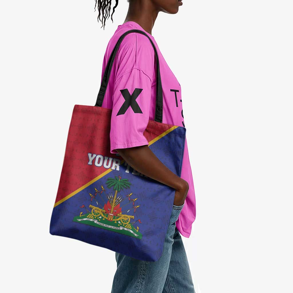 Custom Afro Haiti Football Tote Bag Les Grenadiers