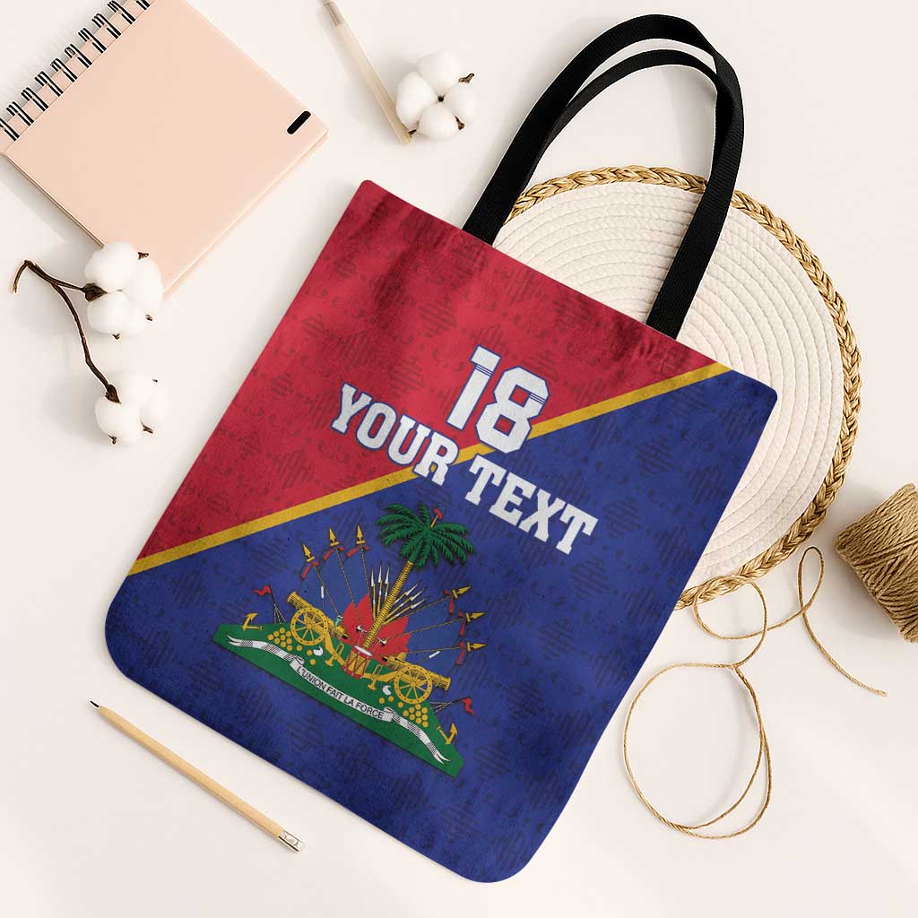 Custom Afro Haiti Football Tote Bag Les Grenadiers