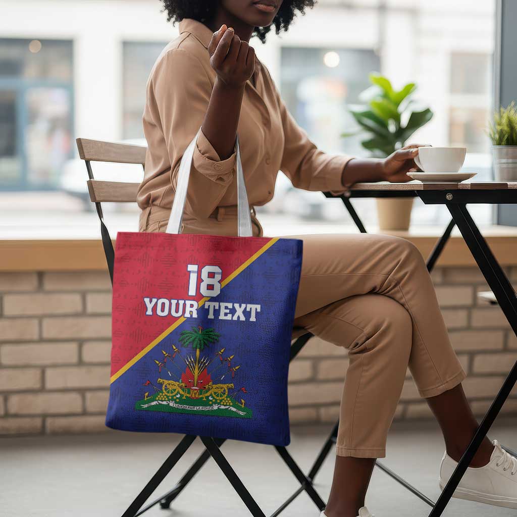 Custom Afro Haiti Football Tote Bag Les Grenadiers