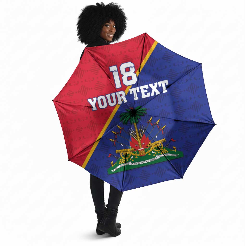 Custom Afro Haiti Football Umbrella Les Grenadiers
