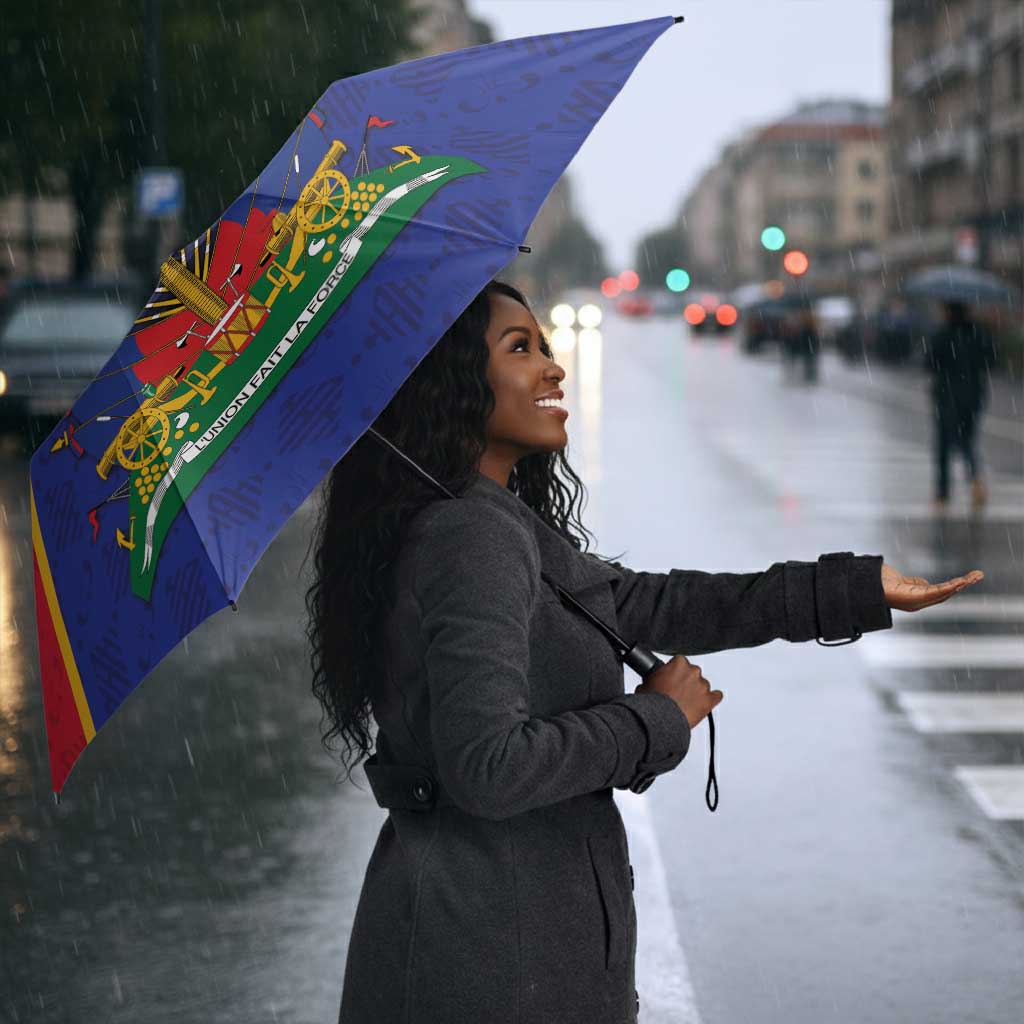 Custom Afro Haiti Football Umbrella Les Grenadiers