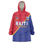 Custom Afro Haiti Football Wearable Blanket Hoodie Les Grenadiers - African Pride