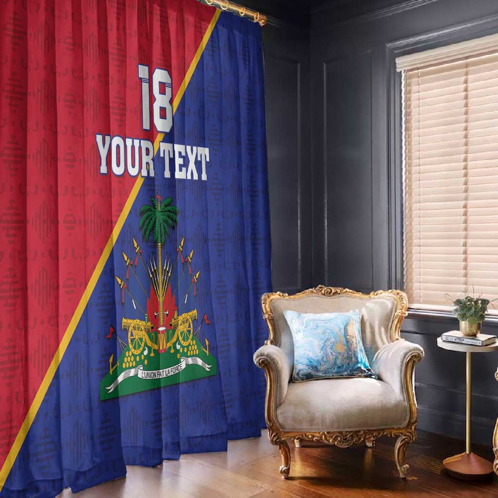 Custom Afro Haiti Football Window Curtain Les Grenadiers - African Pride