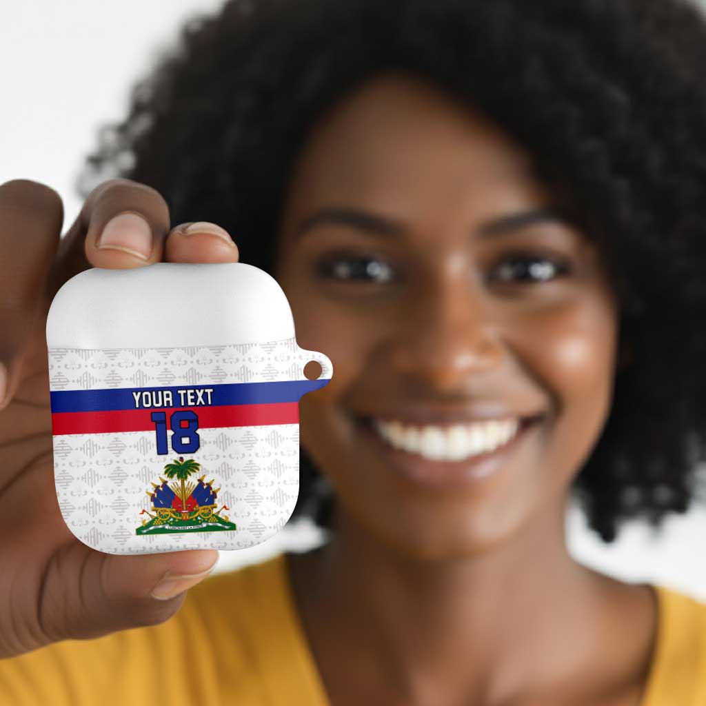 Custom Afro Haiti Football AirPods Case Ekip Foutbol Ayiti