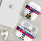 Custom Afro Haiti Football AirPods Case Ekip Foutbol Ayiti
