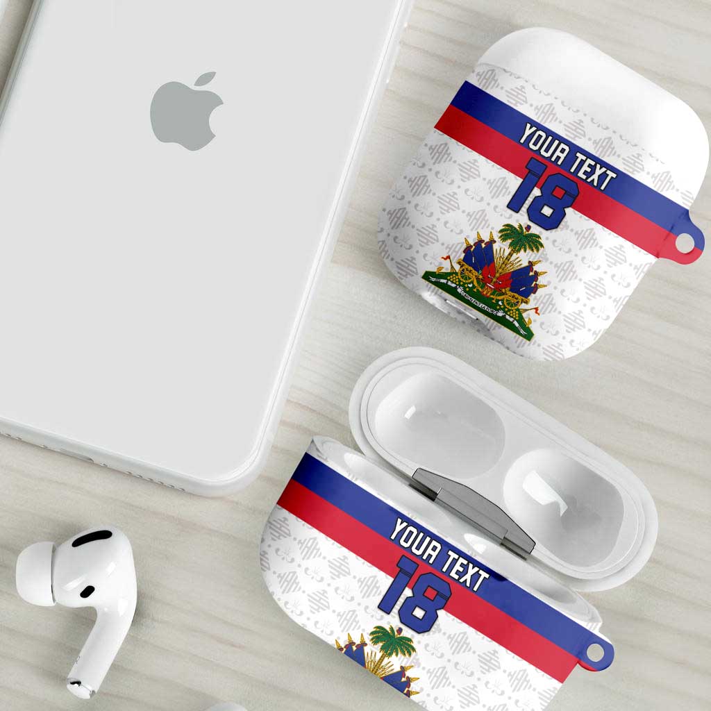 Custom Afro Haiti Football AirPods Case Ekip Foutbol Ayiti