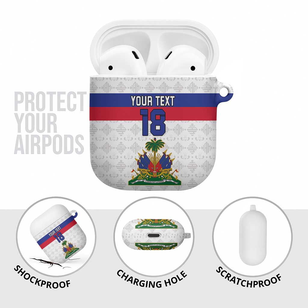 Custom Afro Haiti Football AirPods Case Ekip Foutbol Ayiti
