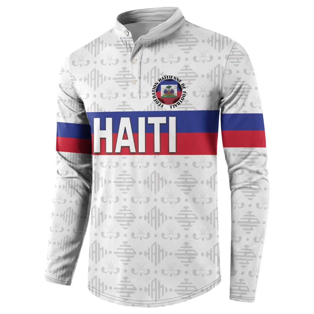 Custom Afro Haiti Football Button Sweatshirt Ekip Foutbol Ayiti