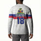 Custom Afro Haiti Football Button Sweatshirt Ekip Foutbol Ayiti