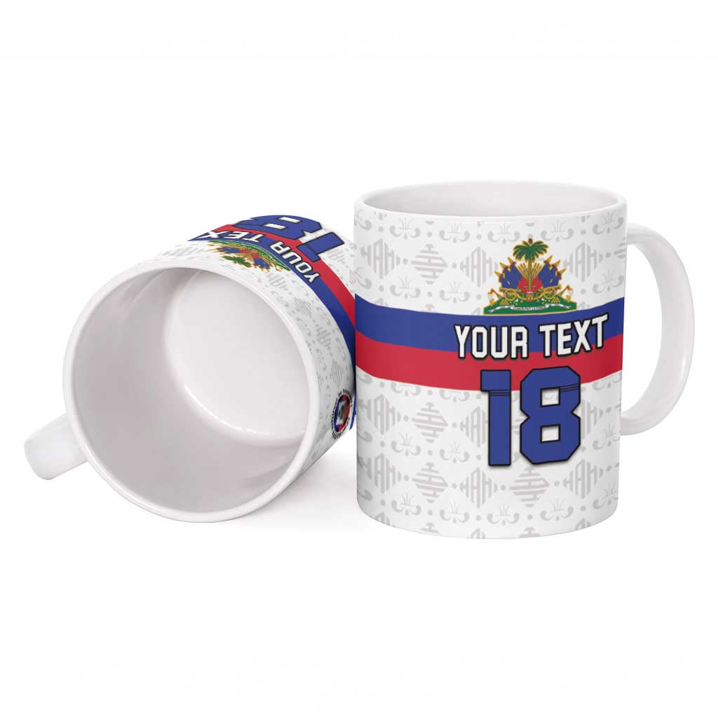 Custom Afro Haiti Football Ceramic Mug Ekip Foutbol Ayiti