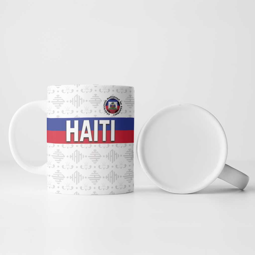 Custom Afro Haiti Football Ceramic Mug Ekip Foutbol Ayiti