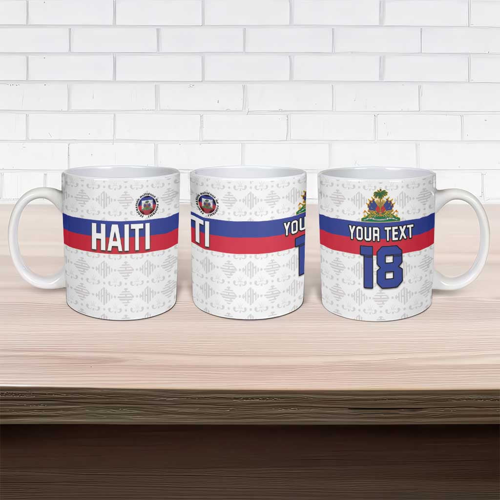 Custom Afro Haiti Football Ceramic Mug Ekip Foutbol Ayiti