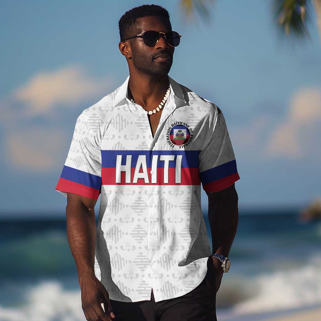 Custom Afro Haiti Football Hawaiian Shirt Ekip Foutbol Ayiti - African Pride