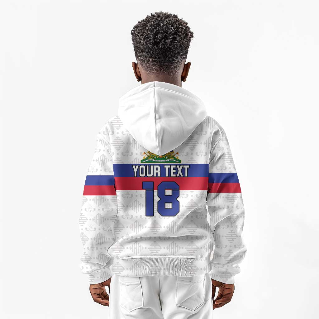 Custom Afro Haiti Football Kid Hoodie Ekip Foutbol Ayiti - African Pride