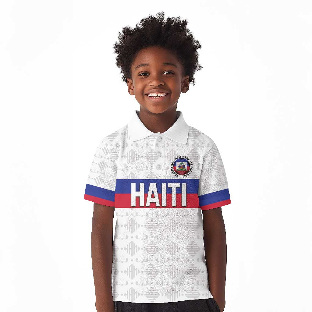 Custom Afro Haiti Football Kid Polo Shirt Ekip Foutbol Ayiti - African Pride