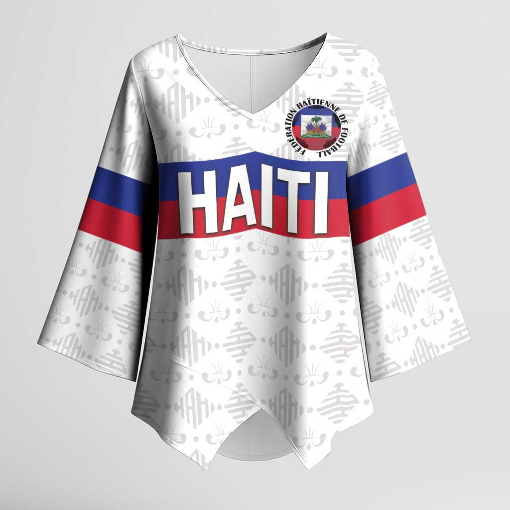 Custom Afro Haiti Football Kimono Sleeve Blouse Ekip Foutbol Ayiti