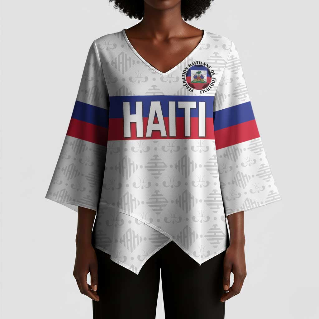 Custom Afro Haiti Football Kimono Sleeve Blouse Ekip Foutbol Ayiti
