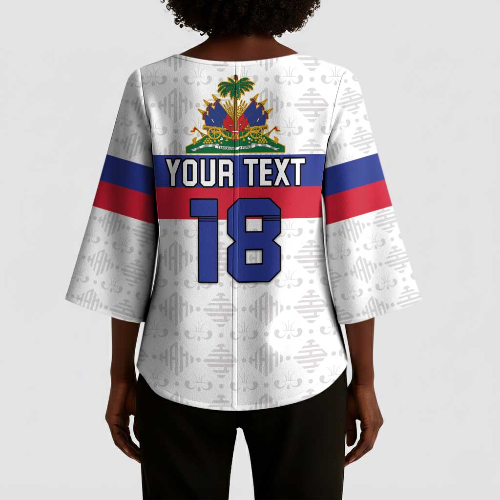 Custom Afro Haiti Football Kimono Sleeve Blouse Ekip Foutbol Ayiti