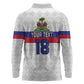 Custom Afro Haiti Football Long Sleeve Polo Shirt Ekip Foutbol Ayiti - African Pride
