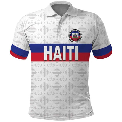 Custom Afro Haiti Football Polo Shirt Ekip Foutbol Ayiti - African Pride