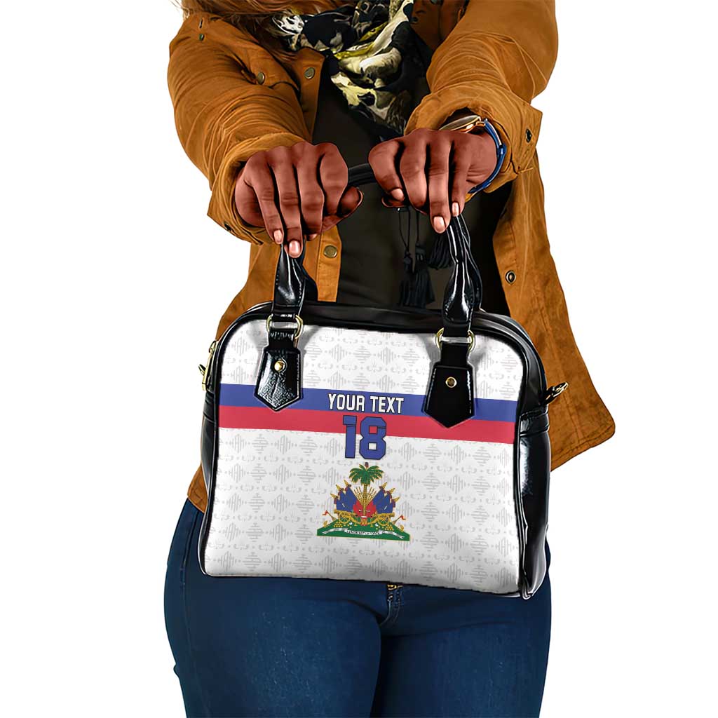 Custom Afro Haiti Football Shoulder Handbag Ekip Foutbol Ayiti - African Pride