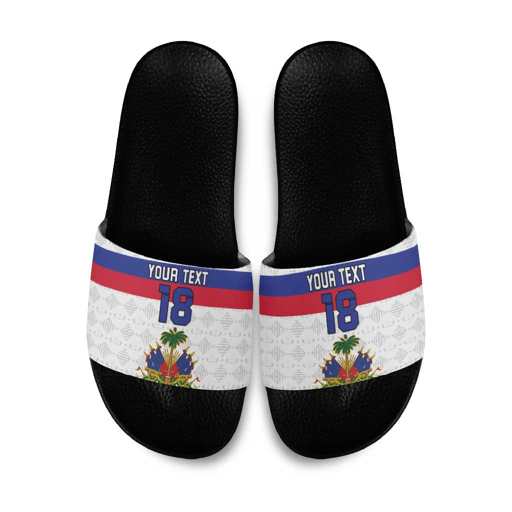 Custom Afro Haiti Football Slide Sandals Ekip Foutbol Ayiti