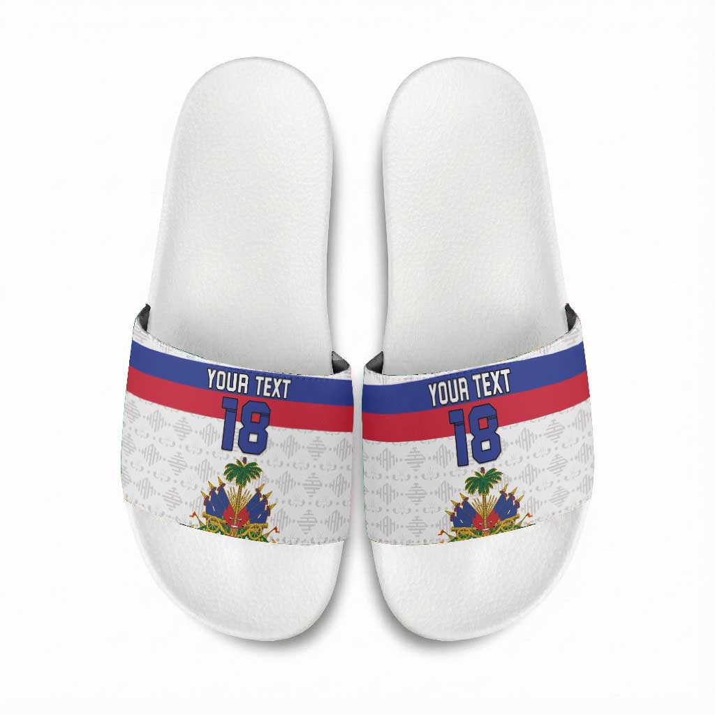 Custom Afro Haiti Football Slide Sandals Ekip Foutbol Ayiti