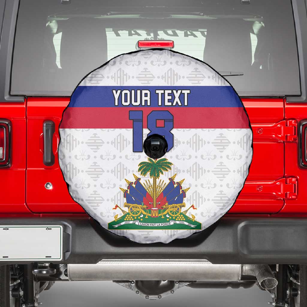 Custom Afro Haiti Football Spare Tire Cover Ekip Foutbol Ayiti - African Pride