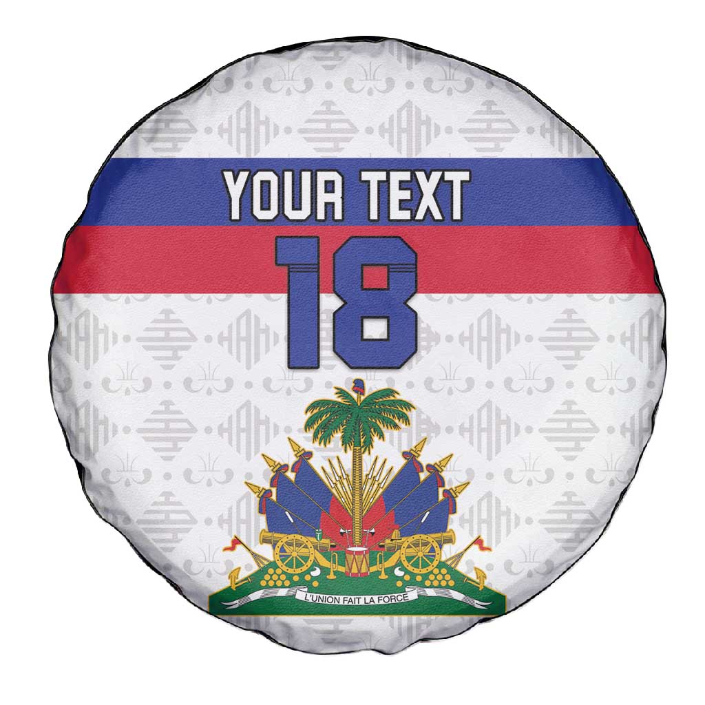 Custom Afro Haiti Football Spare Tire Cover Ekip Foutbol Ayiti - African Pride